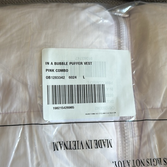 NWT $148 Free People In a Bubble Oversized Puffer Vest Rose Quartz Pink LARGE - Picture 8 of 12